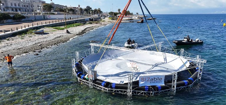 Testing of an innovative floating energy storage system