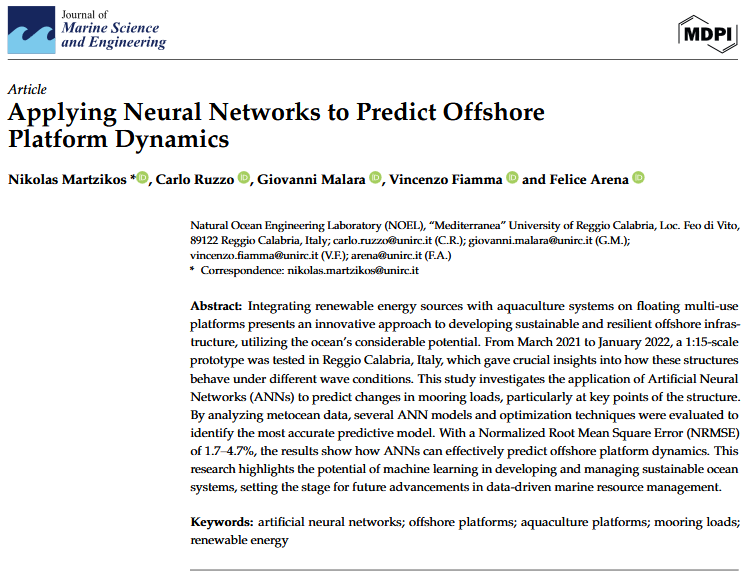 Applying Neural Networks to Predict Offshore Platform Dynamics