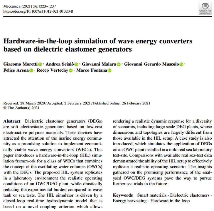 Hardware-in-the-loop simulation of wave energy converters based on dielectric elastomer generators