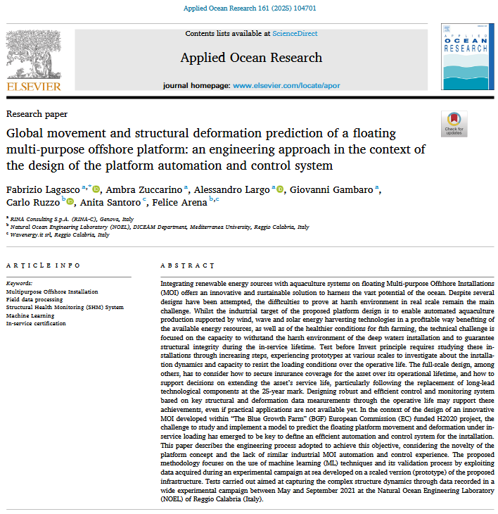 Global movement and structural deformation prediction of a floating multi-purpose offshore platform: an engineering approach in the context of the design of the platform automation and control system
