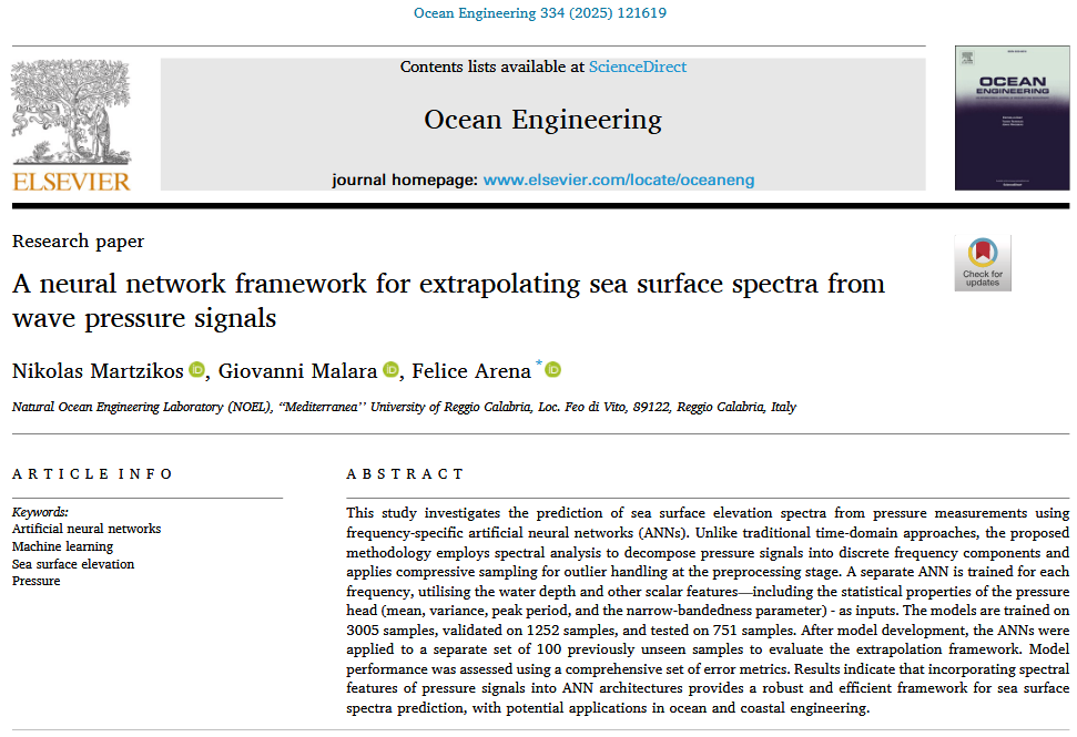 A neural network framework for extrapolating sea surface spectra from wave pressure signals