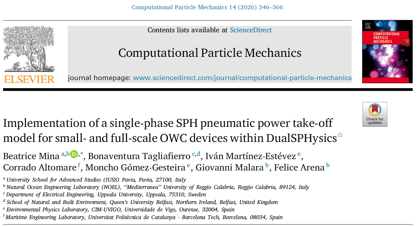 Implementation of a single-phase SPH pneumatic power take-off model for small- and full-scale OWC devices within DualSPHysics