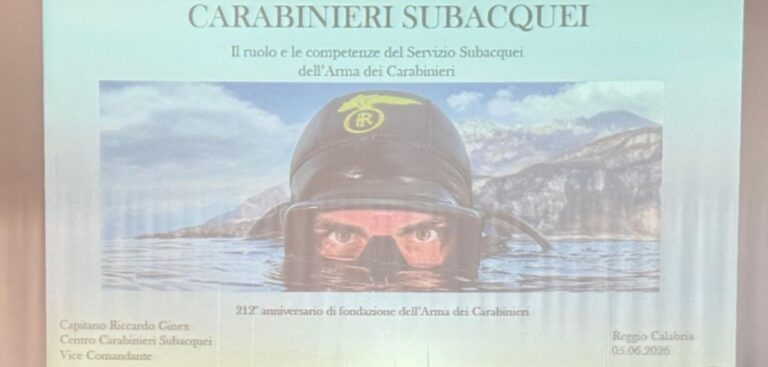 Seminario Cap. Riccardo Ginex, Vice Comandante del Centro Subacquei Carabinieri di Genova